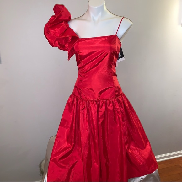 Rob Hill for Mister Jay Dresses & Skirts - Vintage 80’s Midi Prom Dress with Mega Puff Sleeve NWT 😍💃🏻